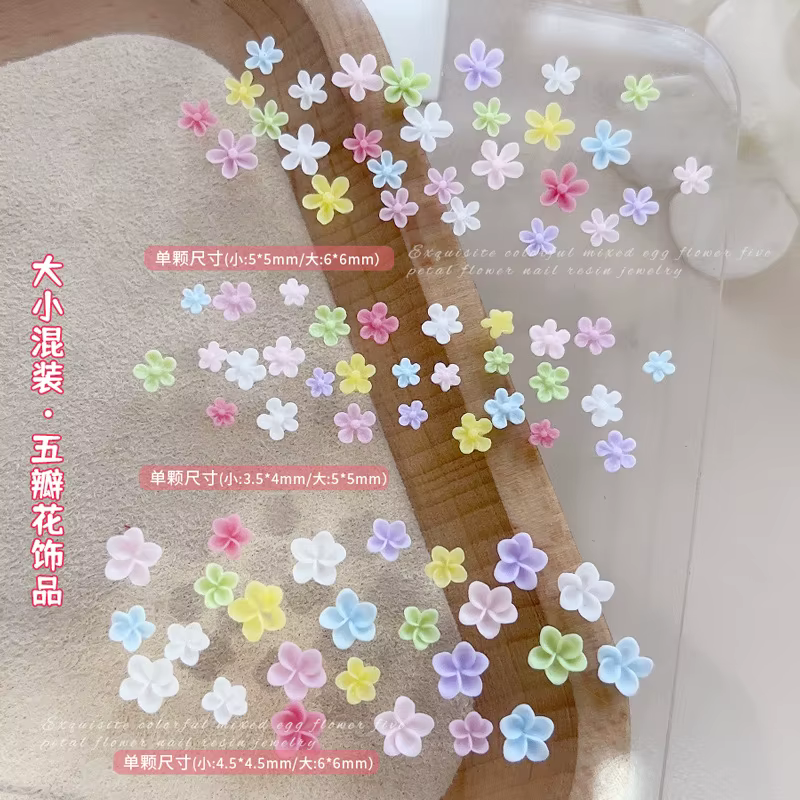 Décorations d'ongles en résine colorée