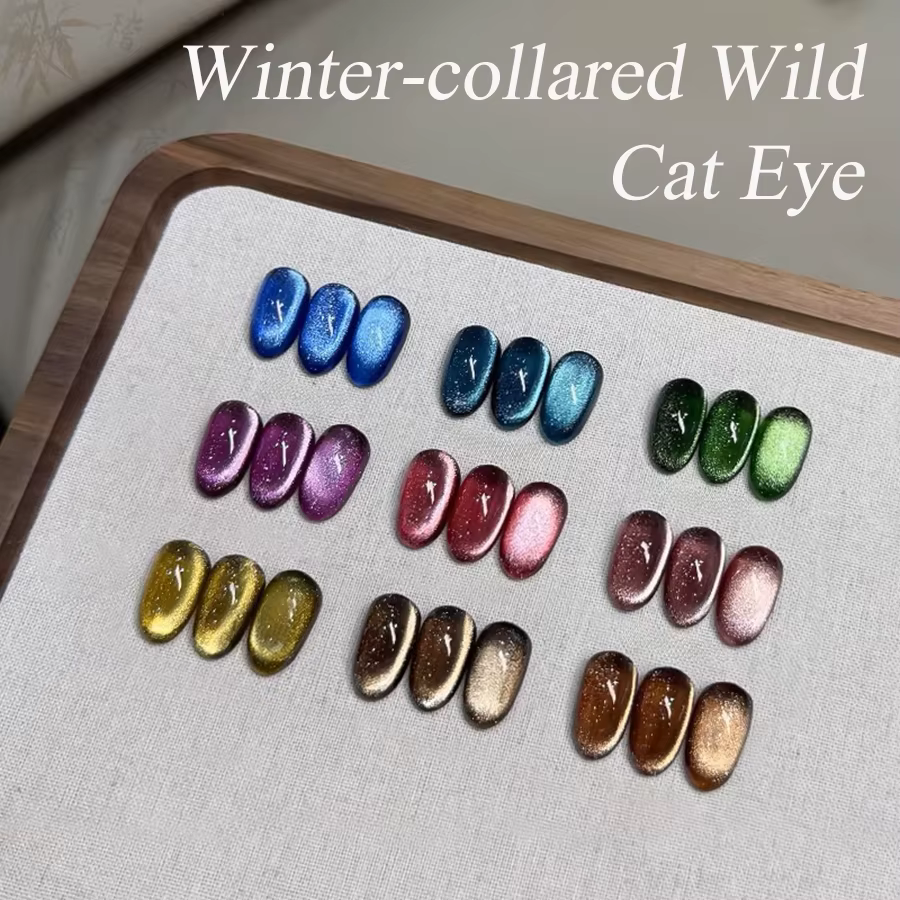 WS 10ML champ d'hiver ongles chat oeil Gel magnétique Satin Gel vernis 9 couleurs tremper paillettes photothérapie