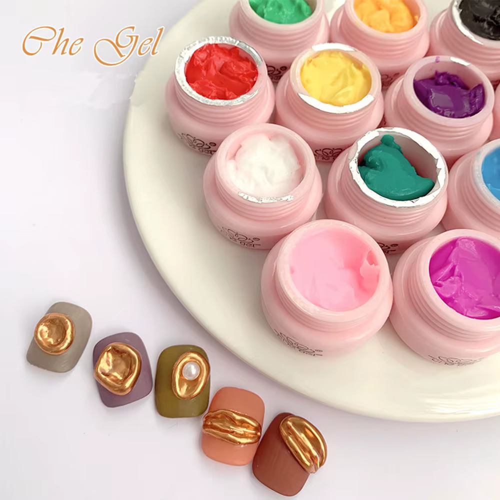 Gel UV Sculptural 3D pour Ongles 12 Couleurs