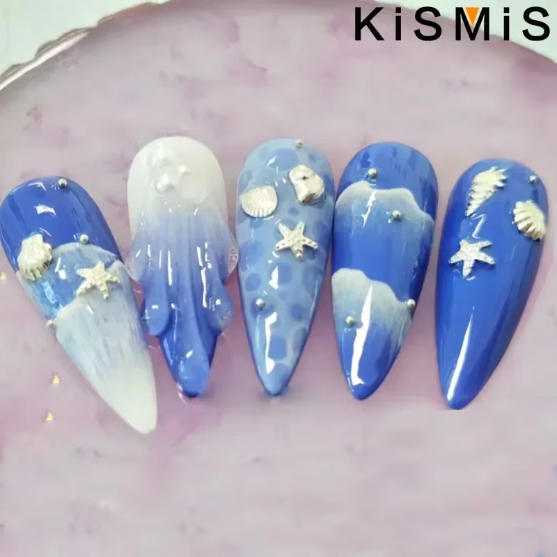 Mode Nail Art océan thème 3D décorations en métal étoile de mer coquille tortue bricolage UV ongles outils pour belles