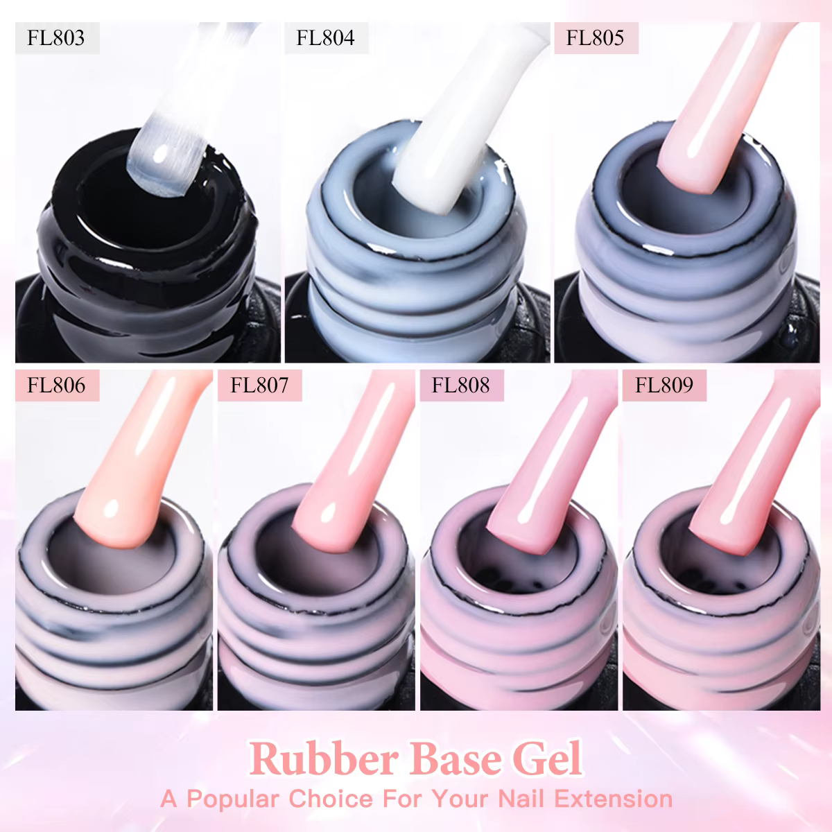 FOUR LILY 10ML vernis à ongles Gel à Base de caoutchouc rose nu couleur blanc laiteux Semi Permanent tremper UV LED