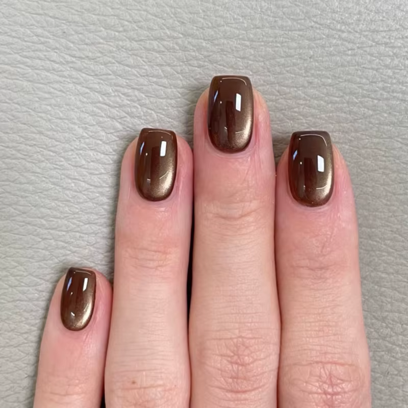 Faux ongles courts et moyens pour automne et hiver