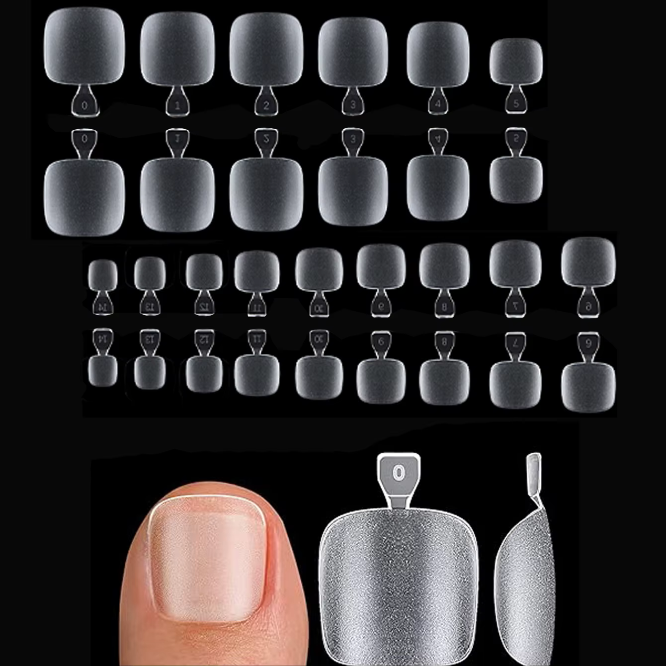 30/150/300/600/1500 pièces faux ongles conseils ensemble Nail Art orteil décoration couverture complète