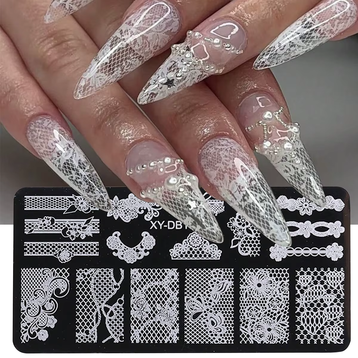 Plaque d'estampage pour Nail Art de mariage