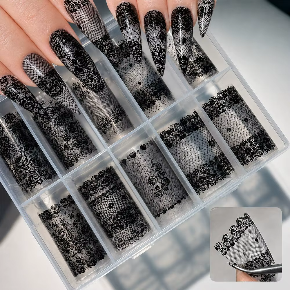 Autocollants pour ongles en dentelle