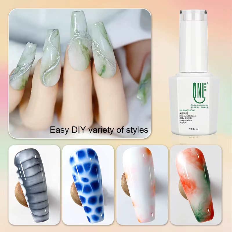 Verhéritage à ongles en gel transparent Blooming LED