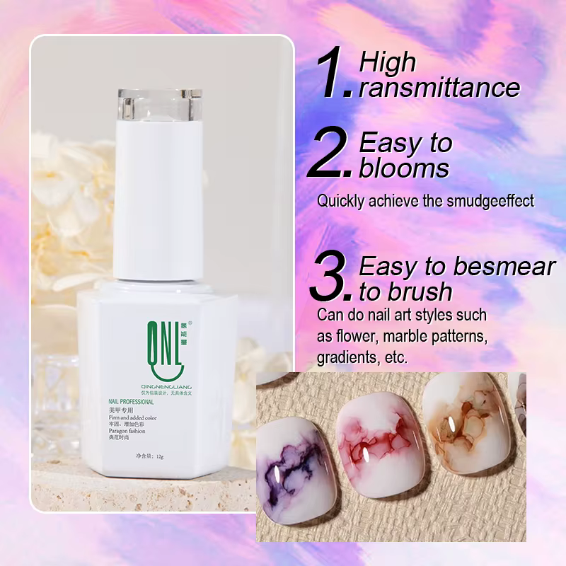 Verhéritage à ongles en gel transparent Blooming LED