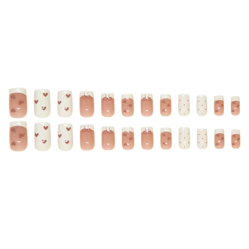 Faux ongles courts à presser style ballet