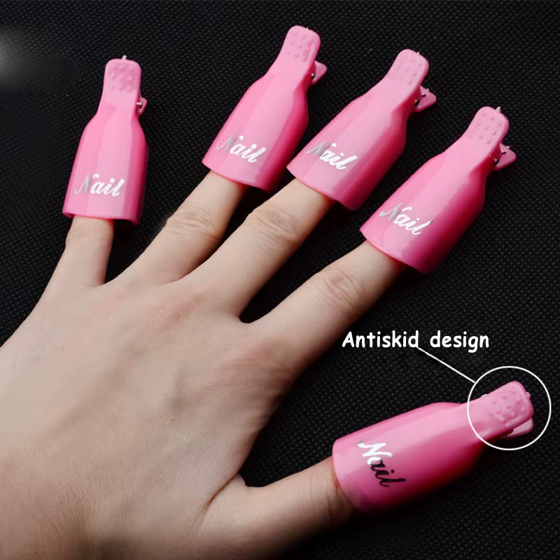 10 Pcs/sac Coloré Acrylique Nail Art Soak Off Cap Clips Ongles Nettoyage Manucure UV Gel Polish