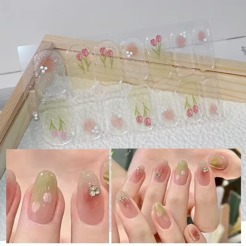 Autocollants pour ongles en Gel Semi-durci