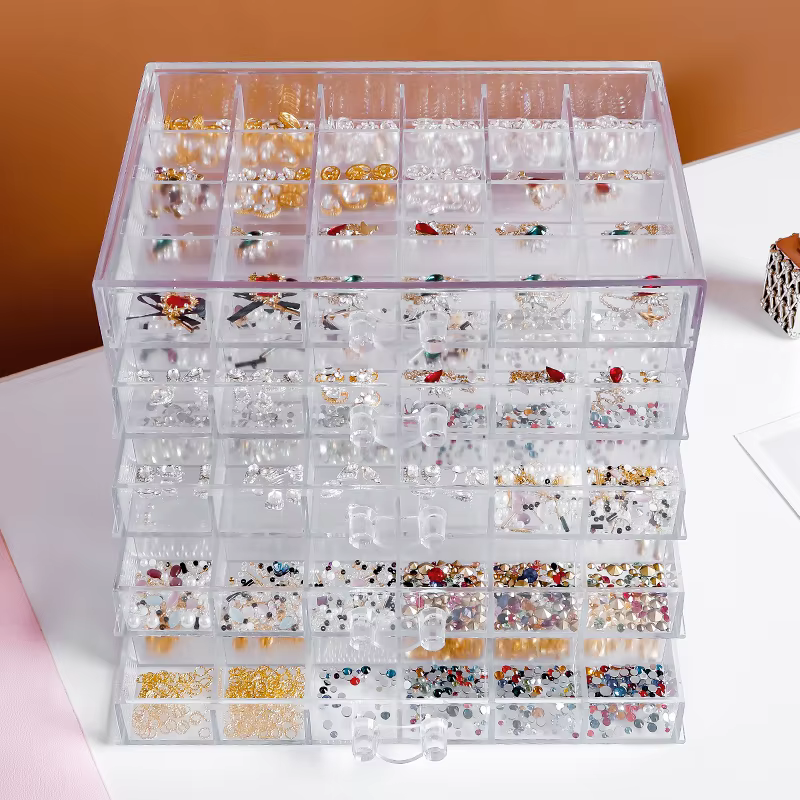 Boîte de rangement pour accessoires de nail art