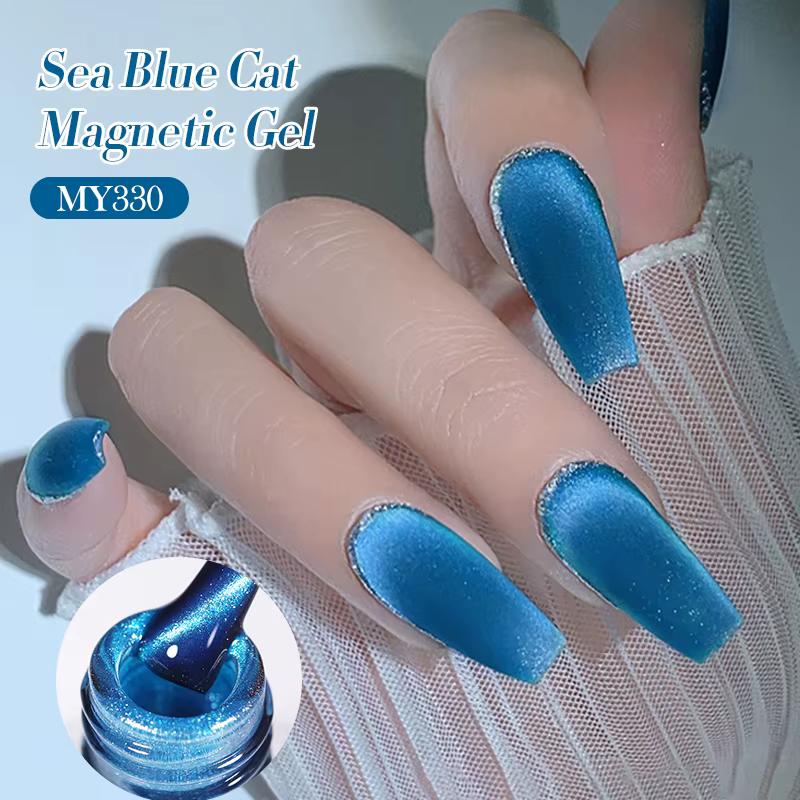 BORN PRETTY – vernis à ongles Gel magnétique chat bleu mer