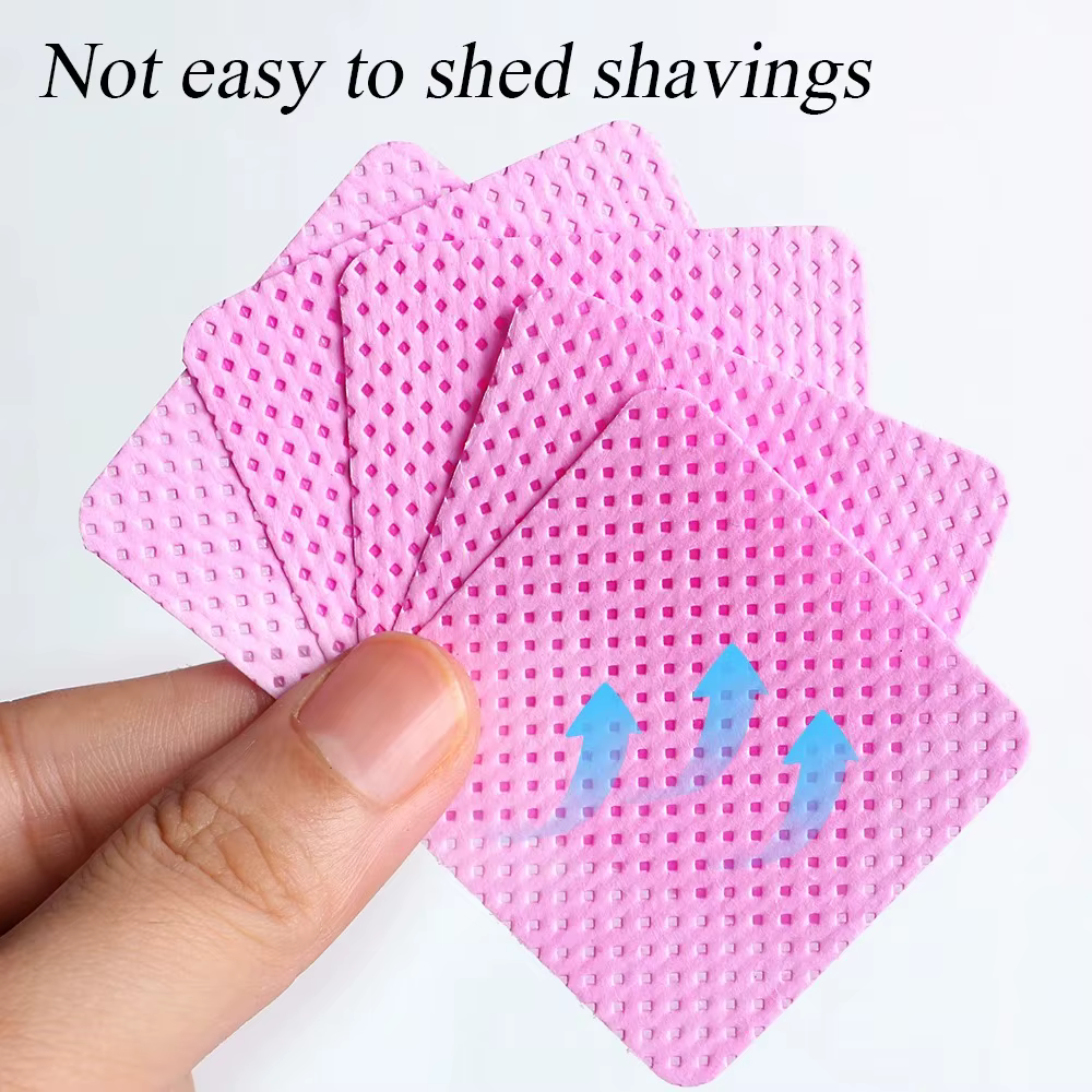 200 lingettes de coton non pelucheuses pour dissolvant de vernis à ongles