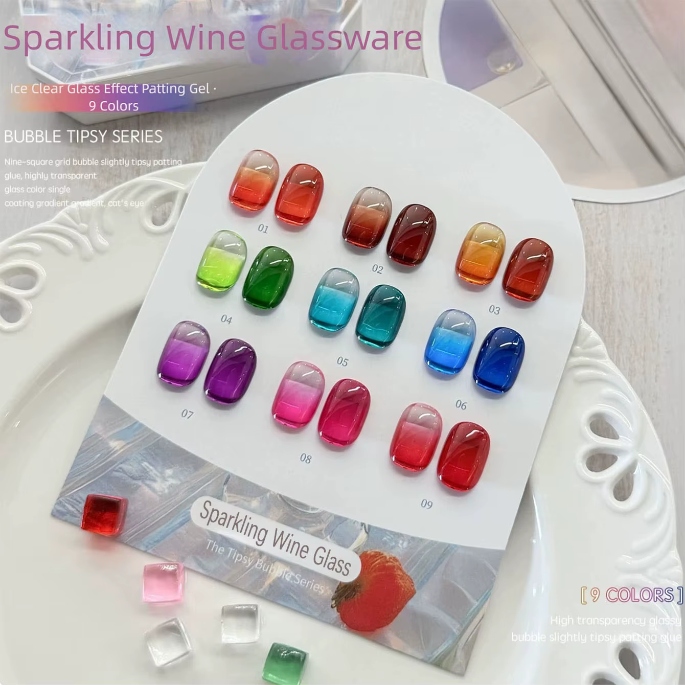 Vernis à ongles gel effet verre pétillant