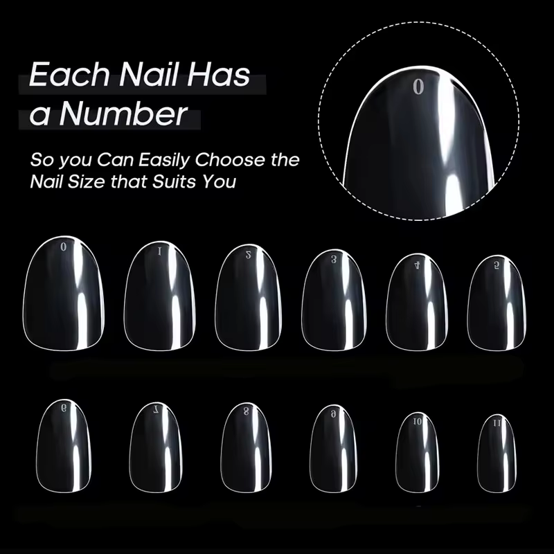 240 faux ongles courts ovales