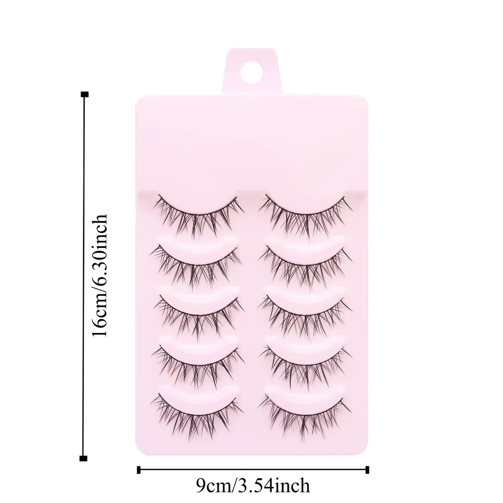 Mode 5 paires Manga cils plusieurs Styles Anime Cosplay segmenté faux