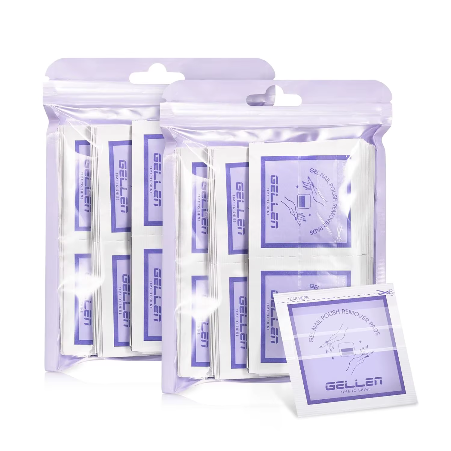 GELLEN 100 Lingettes Dissolvantes pour Vernis à Ongles