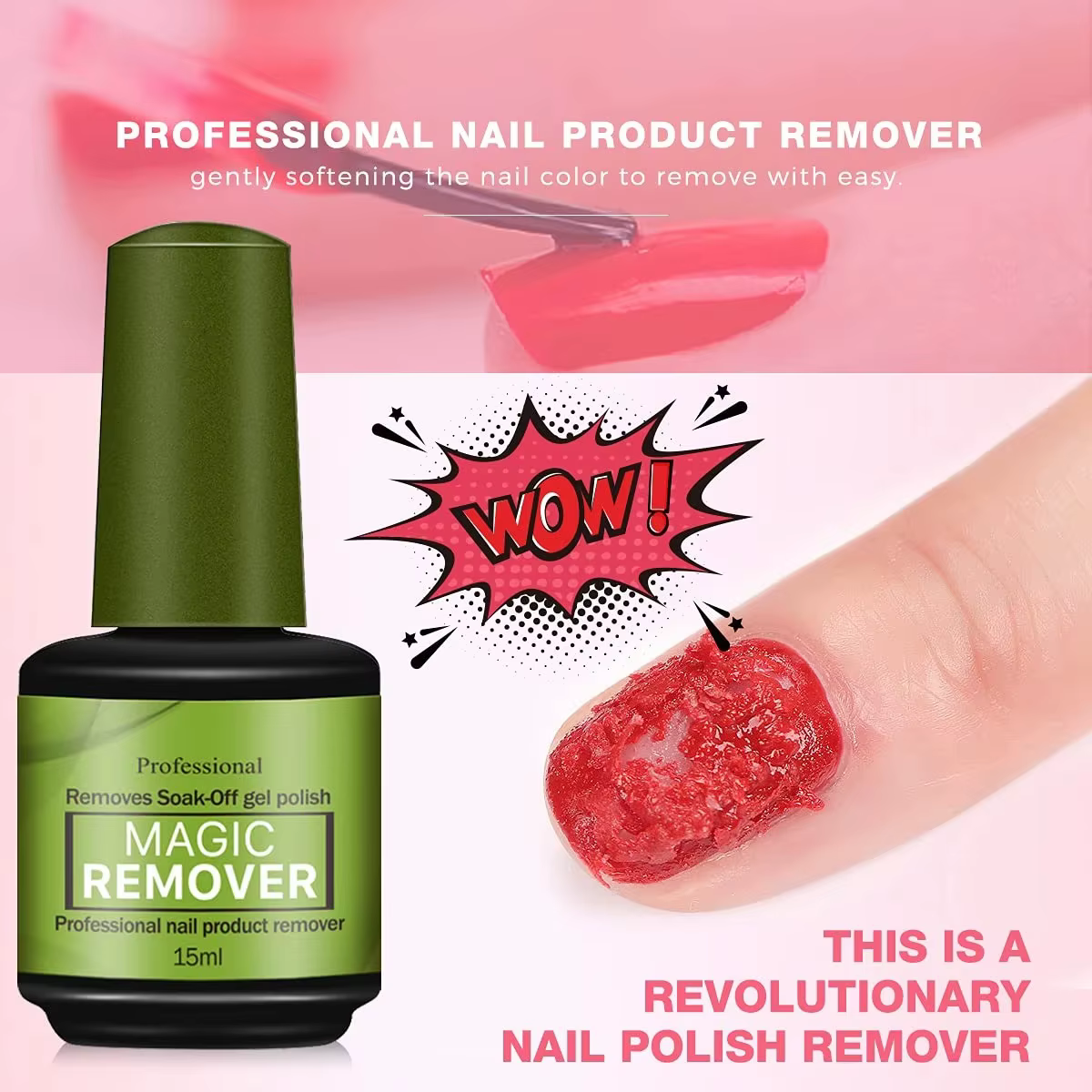 Dissolvant de vernis à ongles Gel magique rapide