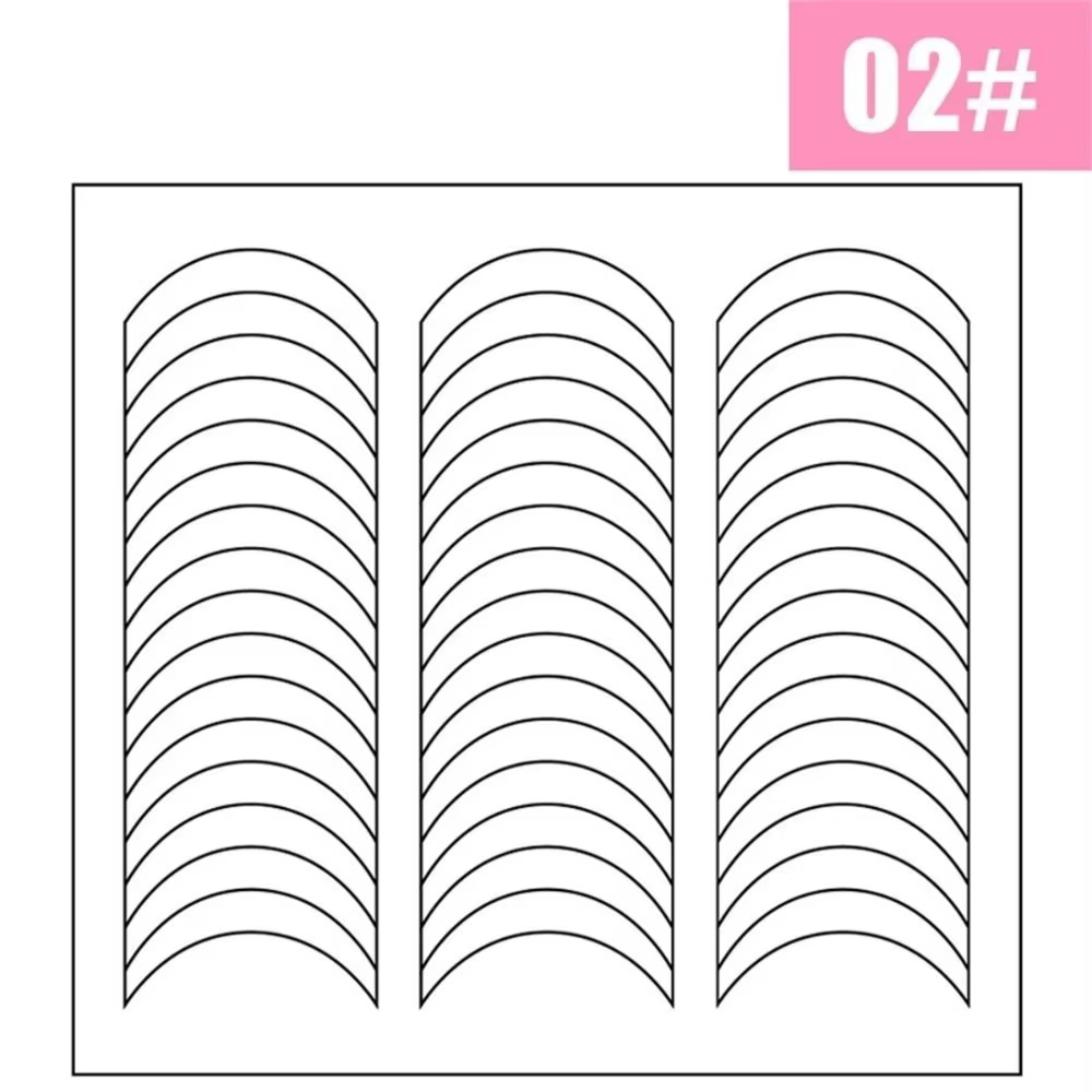 Autocollants blancs pour nail art français