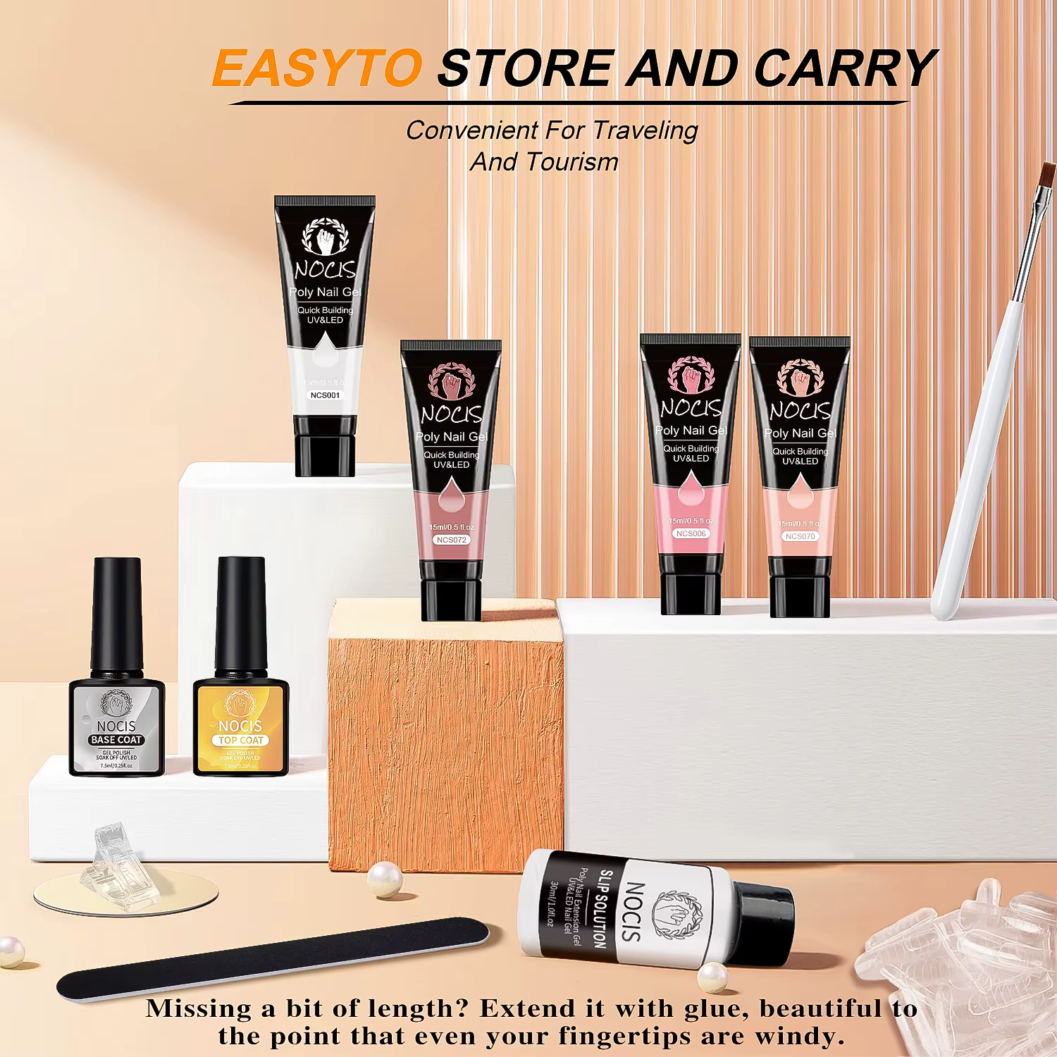 Kit de gel d'extension Poly pour ongles