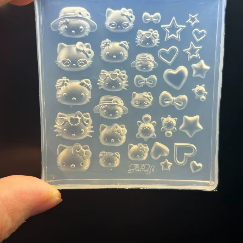 1 pièce Moule en silicone 3D en acrylique pour nail art