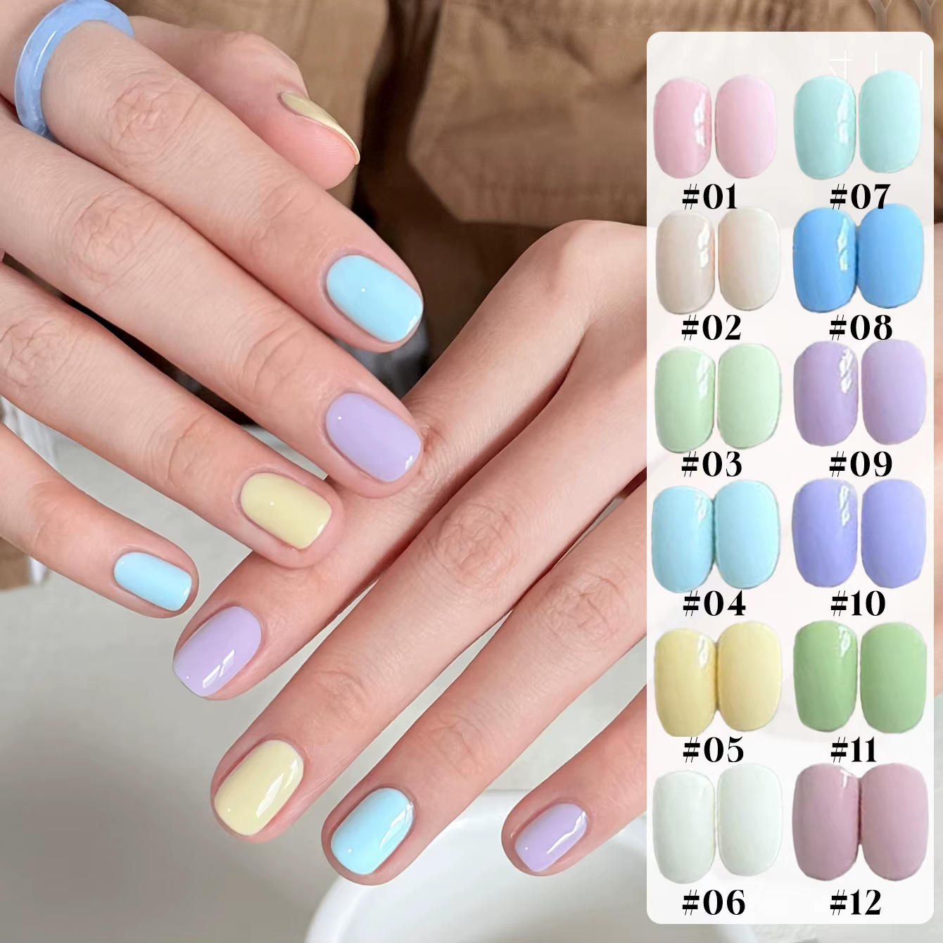 MIANEL 12ML Vernis Gel Vert Turquoise Éclatant Tendance Bleu-Vert Couleur d'Ongles 2026 Nail Art Longue Durée et à la Mode