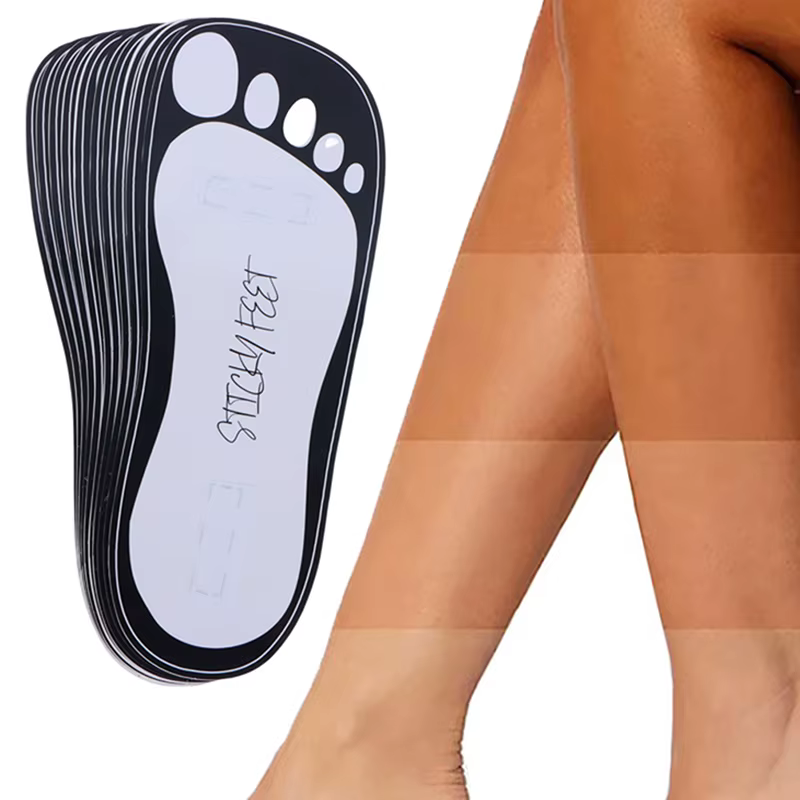 20 Pièces de Protège-Pieds Adhésifs Jetables de 11 Pouces pour Bronzage par Pulvérisation – Accessoires Corporels