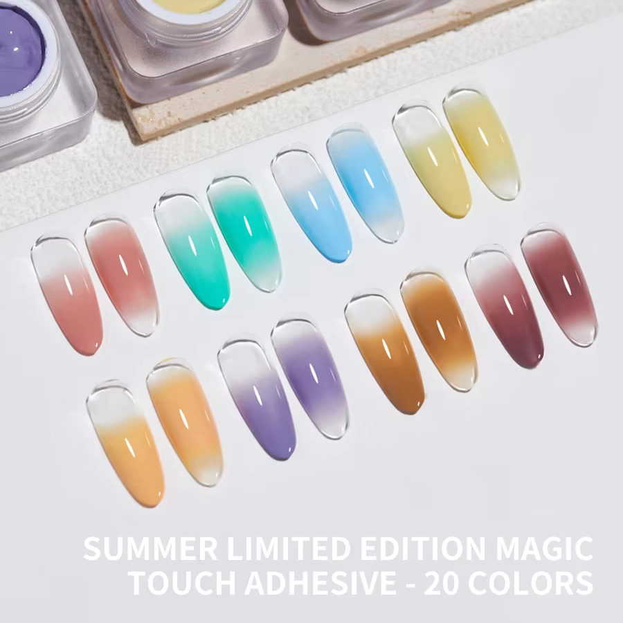 20 couleurs Pat peinture Gel vernis à ongles ensemble avec éponge dégradé Semi Permanent tremper UV LED Nail Art Gel