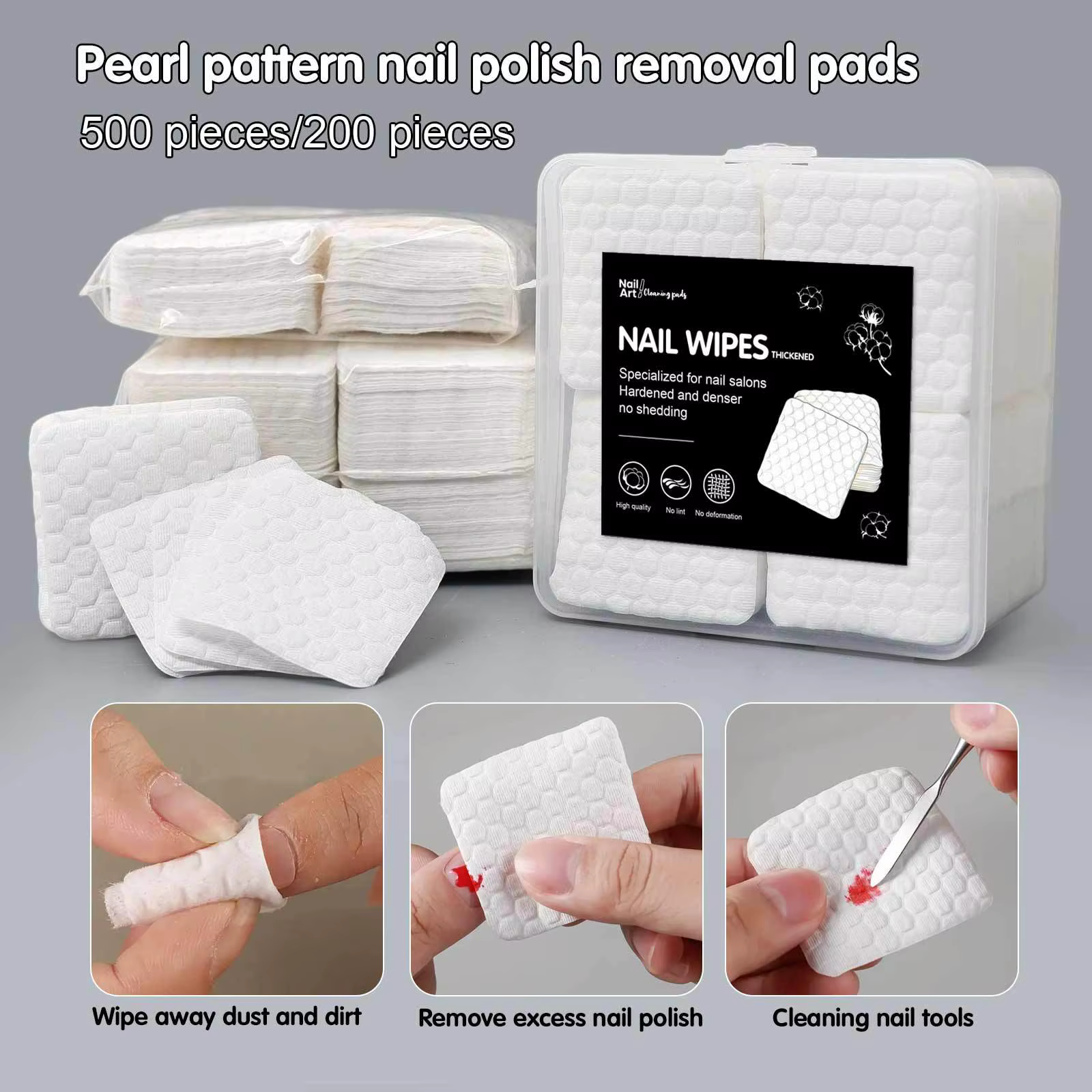200/500 pièces/paquet/boîte solide Durable outils pour ongles manucure Gel vernis