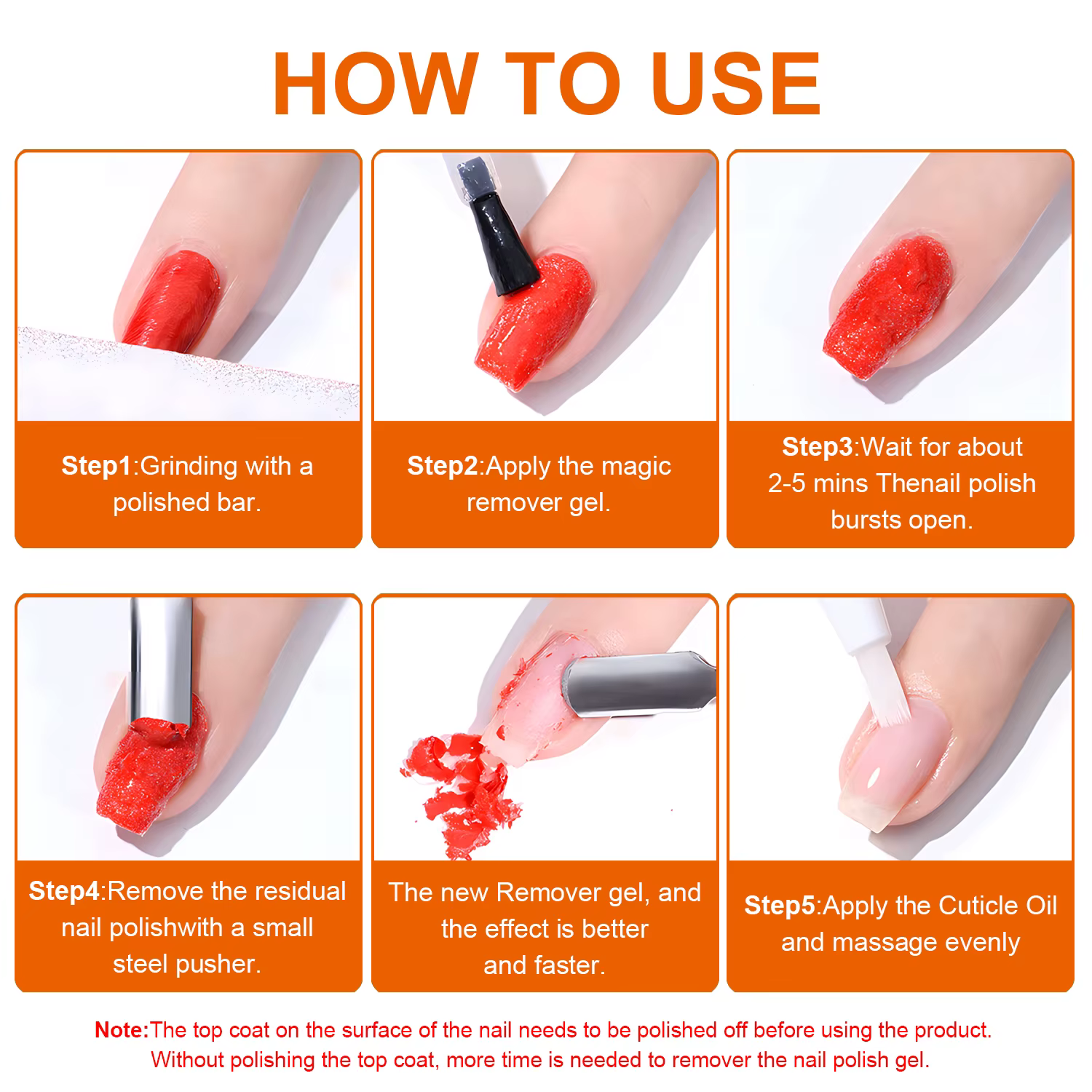 TWOING Dissolvant de vernis à ongles en gel