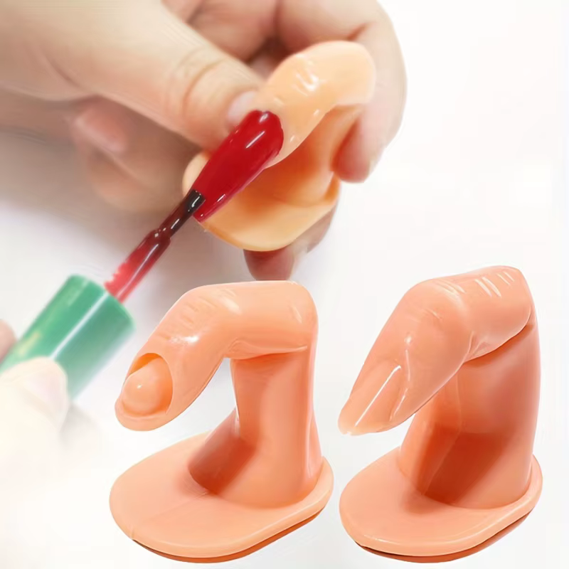 Faux Doigt en Plastique pour la Pratique de la Manucure