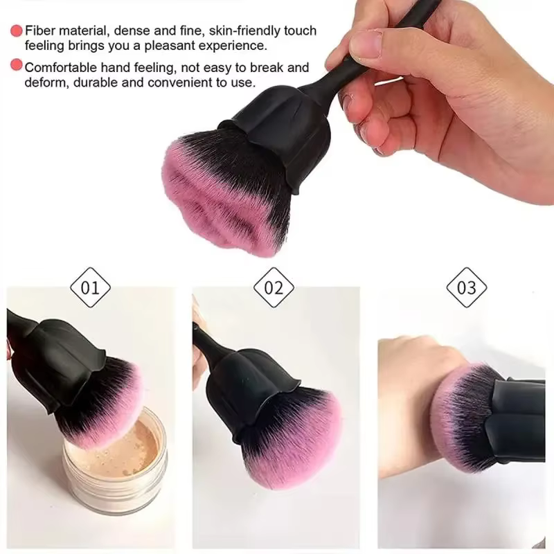 Brosse à ongles à fleurs pour manucure
