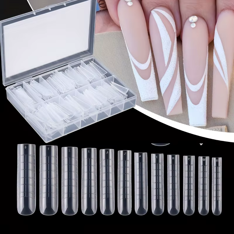 Système d'ongles double à couverture complète transparente