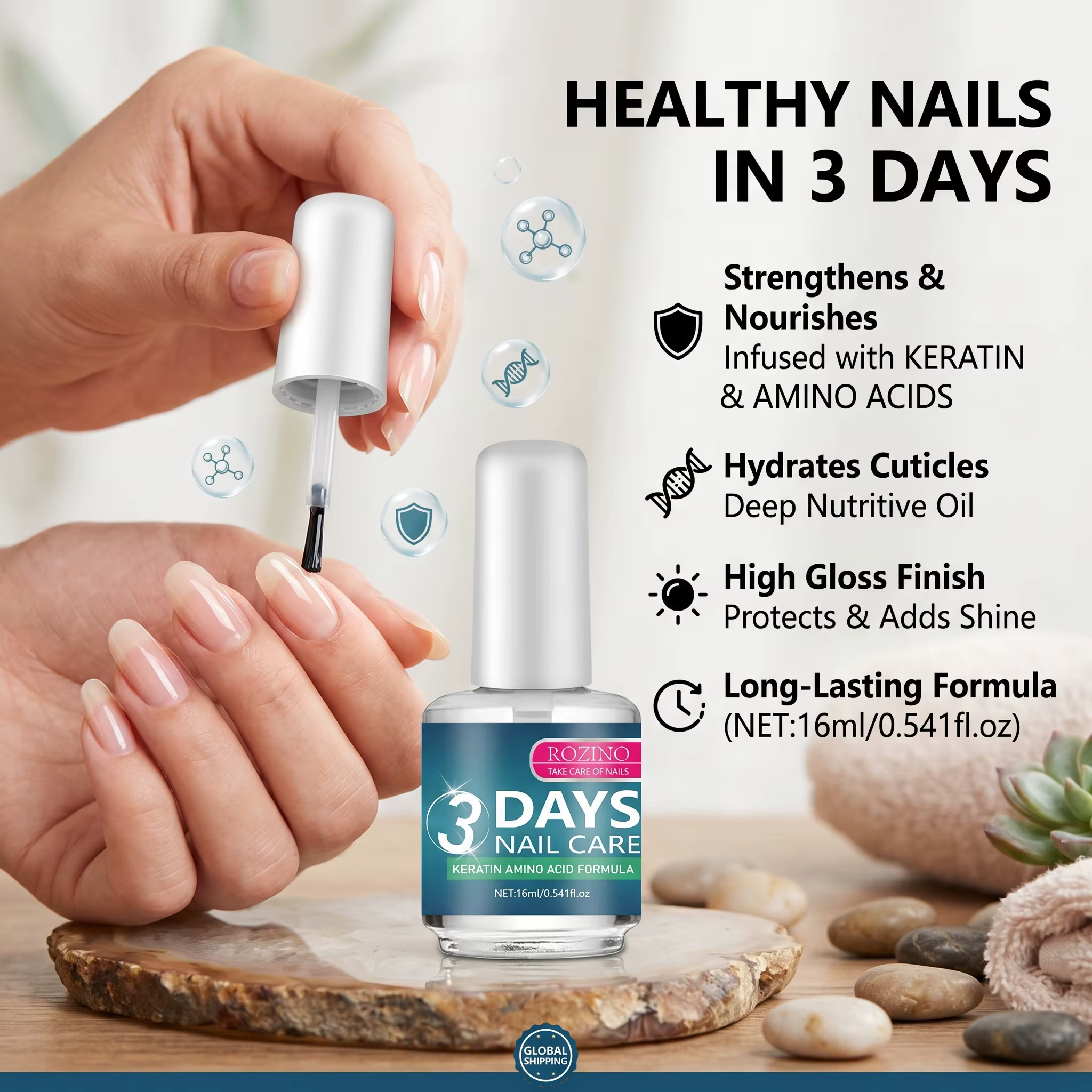 Lotion portable pour les soins des ongles