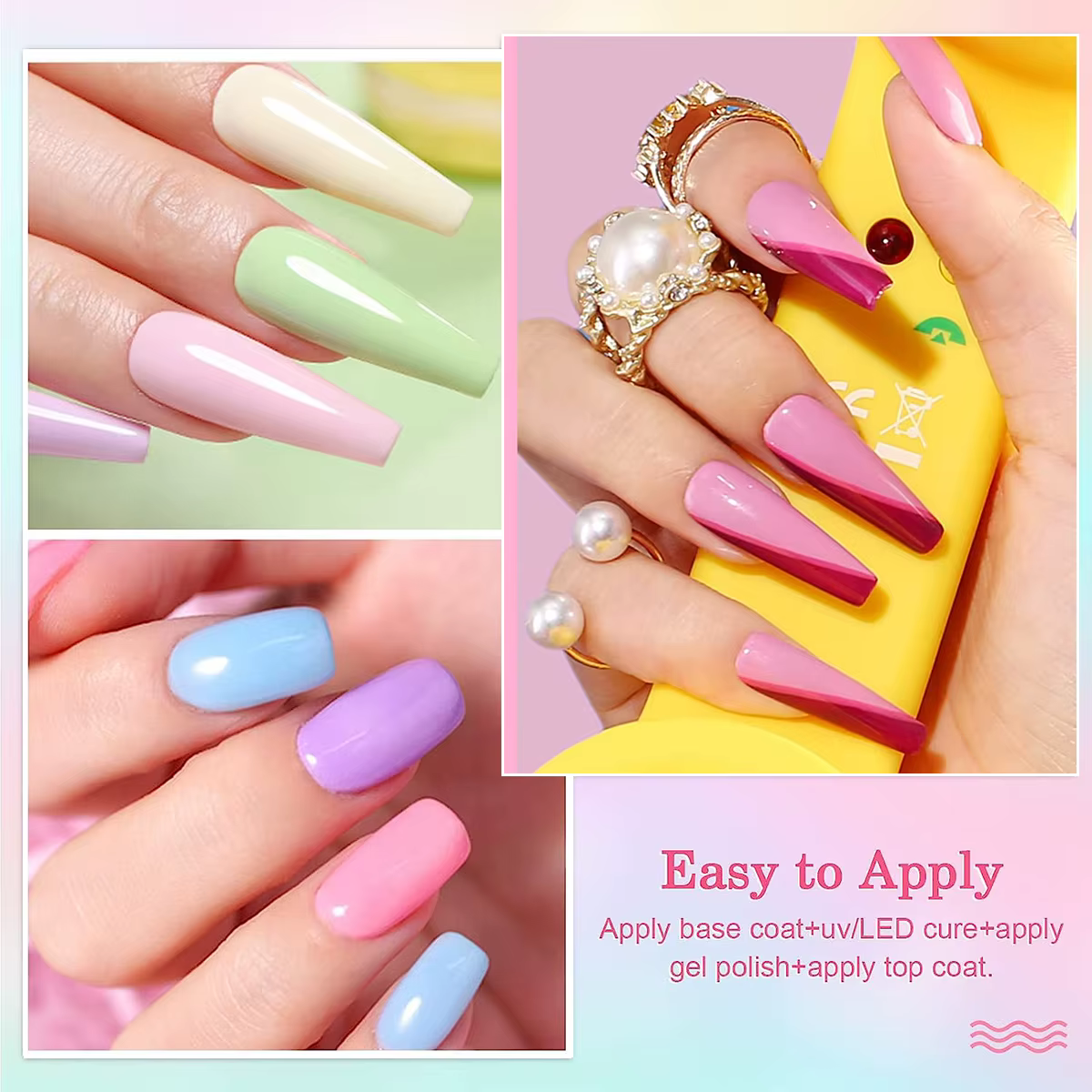 VOKY Ensemble de vernis à ongles gel 7 pièces