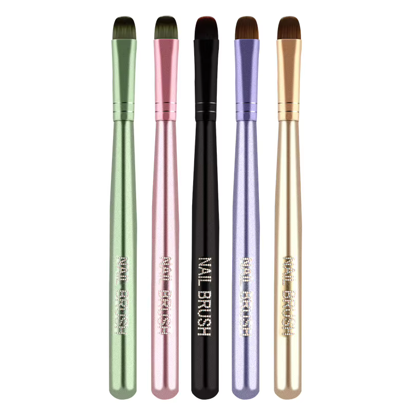 5 stylos pinceaux à ongles de couleurs variées pour la photothérapie