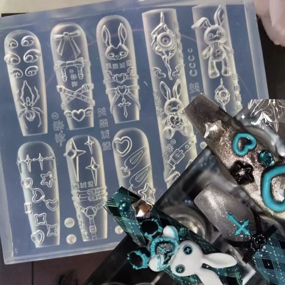 Moule de manucure 3D pour breloques à faire soi-même