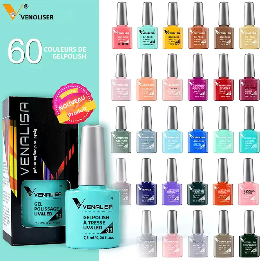 VENALISA 7.5ml vernis à ongles 60 couleurs laque colorée manucure