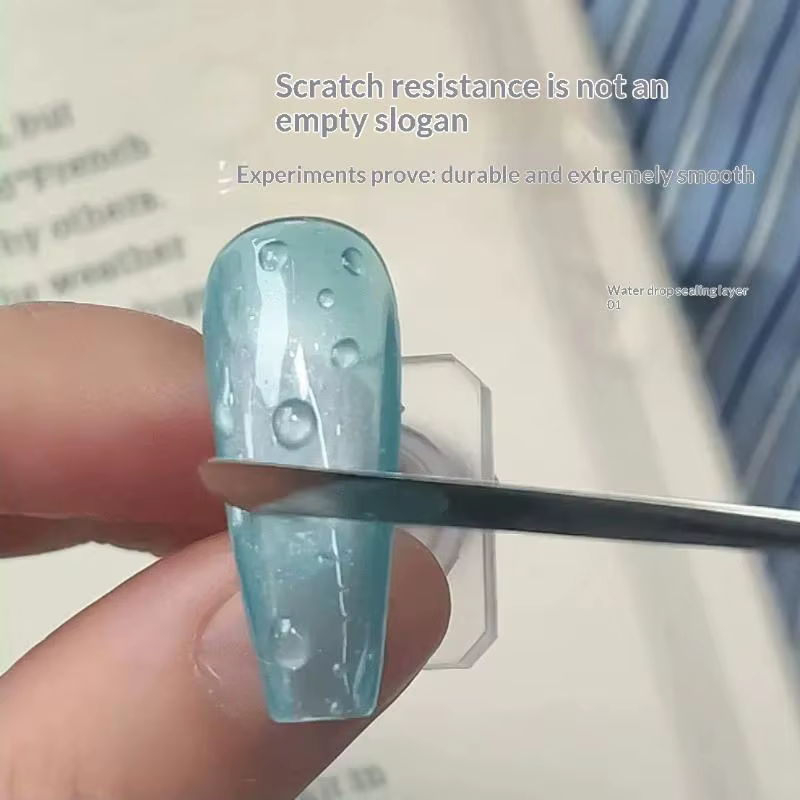 Gel à ongles 3D effet goutte d'eau 8ml, sans résidu, pour manucure, gel de sculpture pour nail art, couche de finition haute transparence, vernis à ongles.