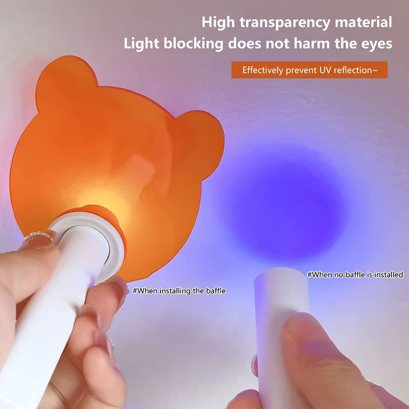 Appareils pour salon de beauté des ongles, déflecteur anti-lumière acrylique pour lampe UV à ongles de forme droite, lunettes de protection anti-lumière bleue