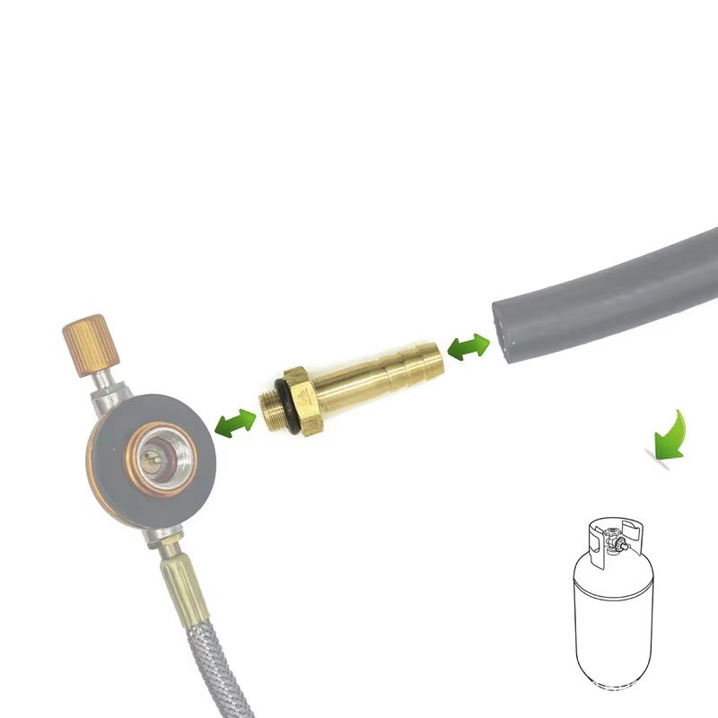 Réchaud de camping extérieur polyvalent, accessoires de vanne de commutation, connecteur aux cylindres de GPL, intervalles véhifiés, adaptateur de gaz précieux