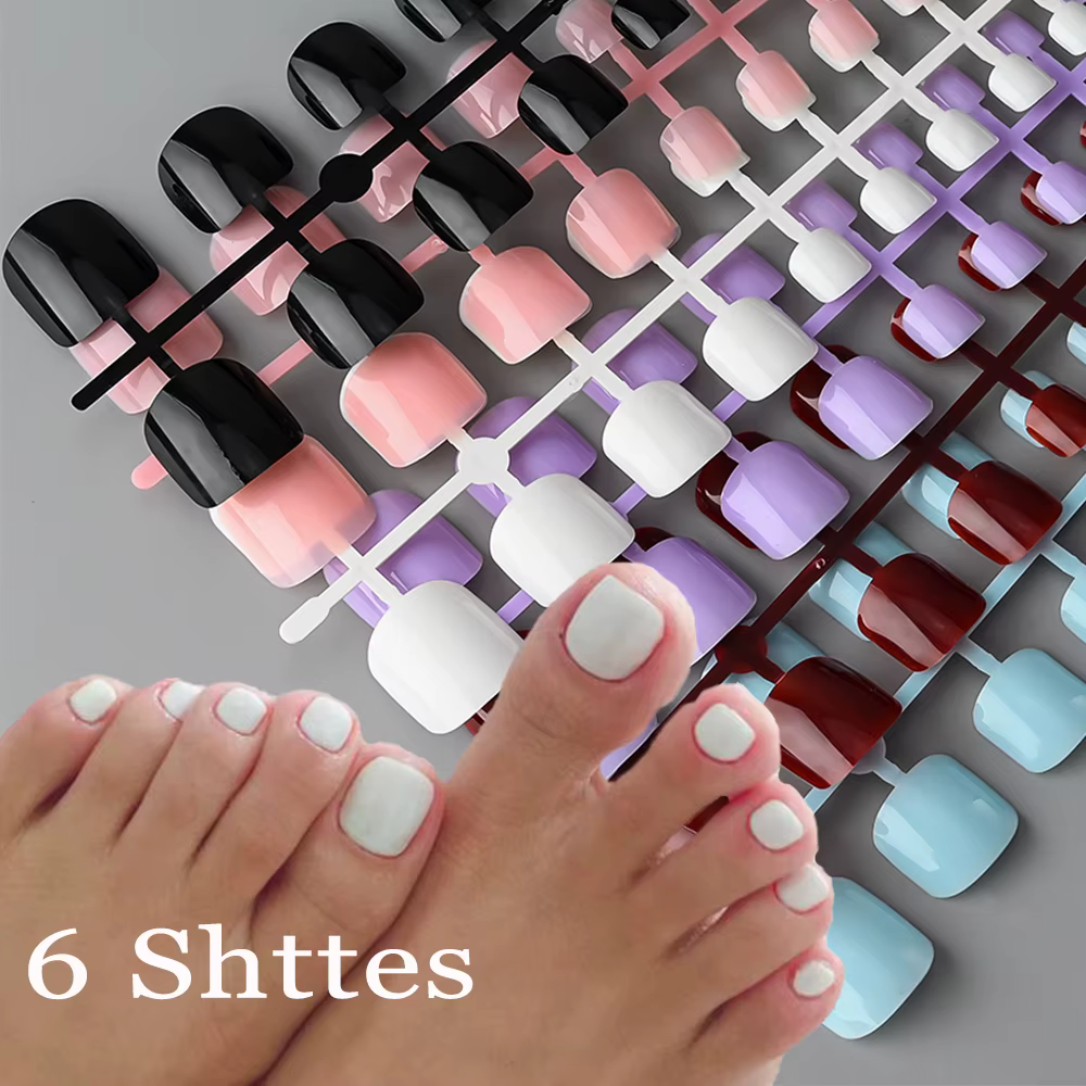 Faux Ongles Courts et Carrés pour Femme et Fille