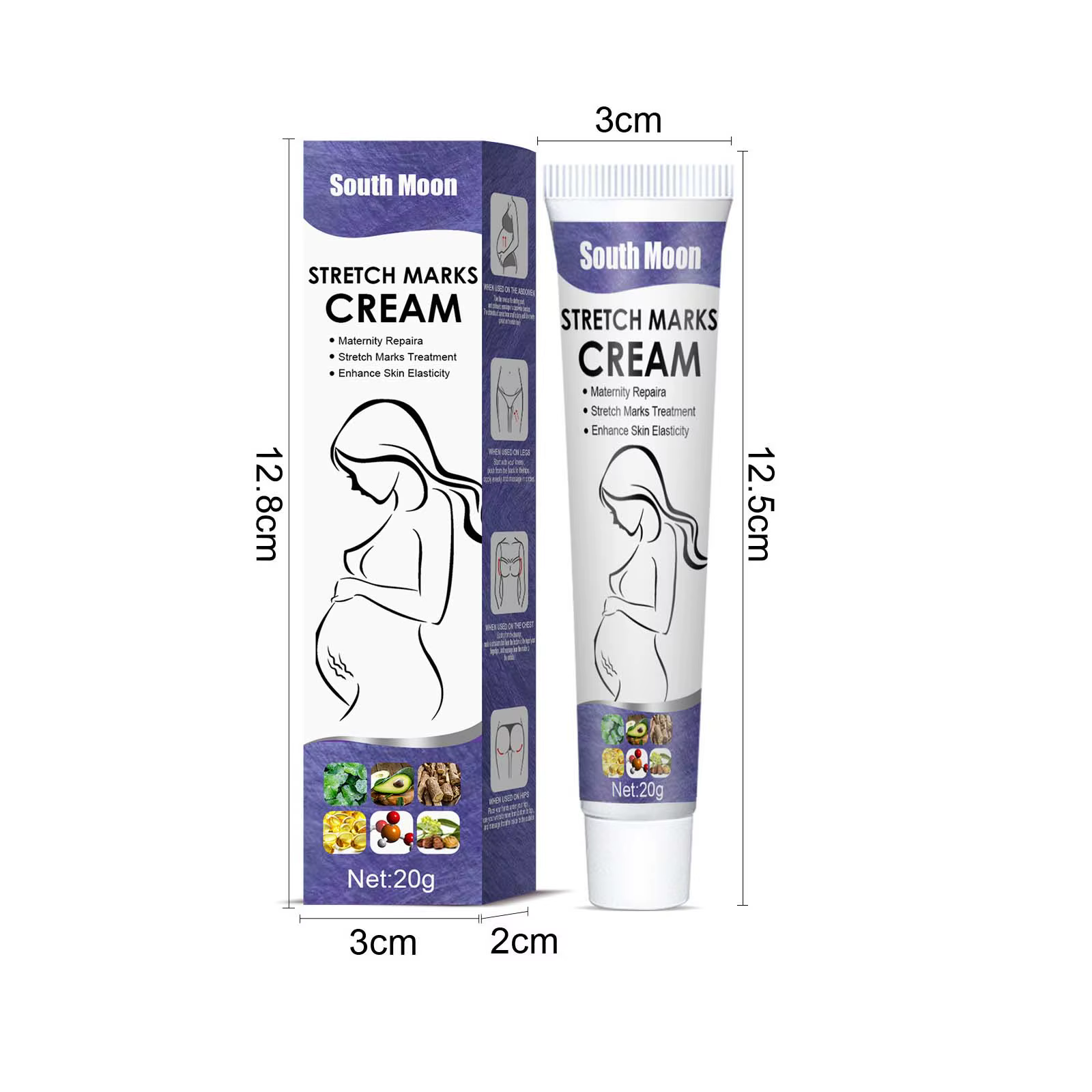Crème anti-vergetures de grossesse, améliore l'élasticité, estompe les lignes de croissance, lissante, nourrissante, hydratante, raffermissante, soins pour la peau