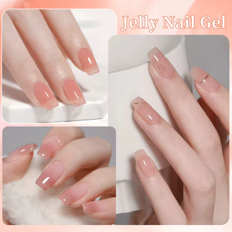 UR SUGAR 15ml gelée de cristal nu rose violet Gel vernis à ongles Transparent Semi-permanent UV Gel Nail Art tremper Gel