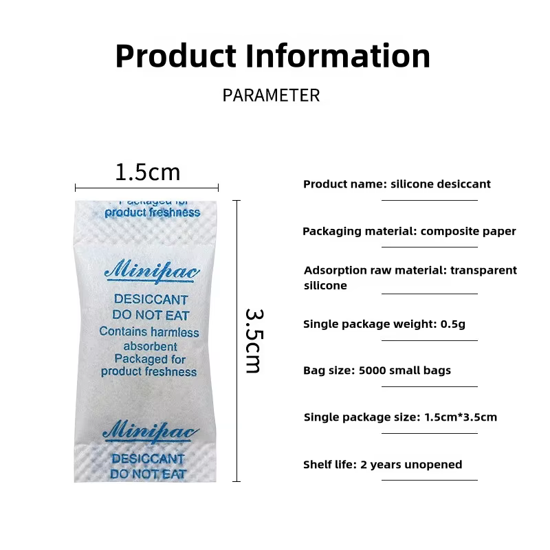 Déshydratant en Gel de silice, 0.5g, 100 pièces, produits de soins de santé, médicaments, perles résistantes à l'humidité, Instruments de précision électroniques