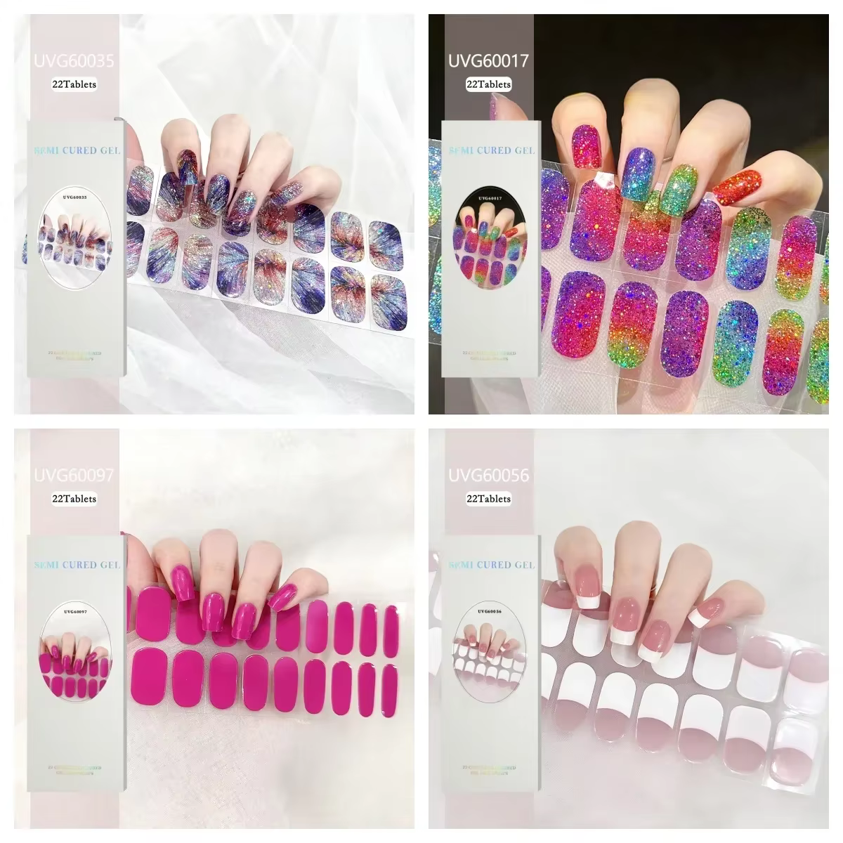 Bandes de Gel Semi-durci UV pour Lampe à Ongles