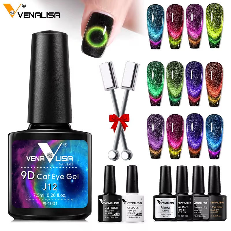 Venalisa – Kit de vernis à ongles en Gel magnétique 9D