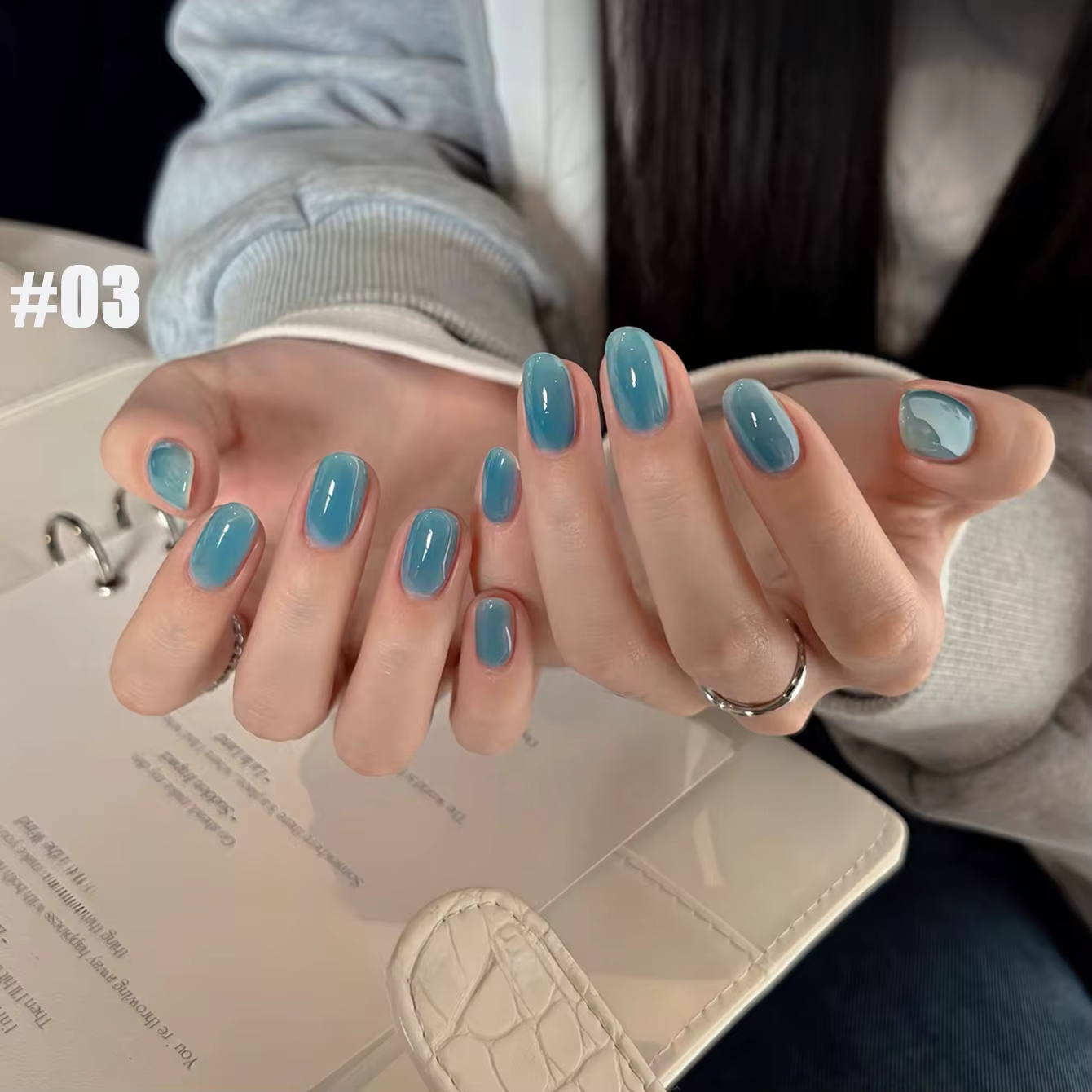 MIANEL 10ml Série Aquamarine Vernis à Ongles Gel Nouvelle Collection Été 2026 Bleu Glacé Translucide Lacté