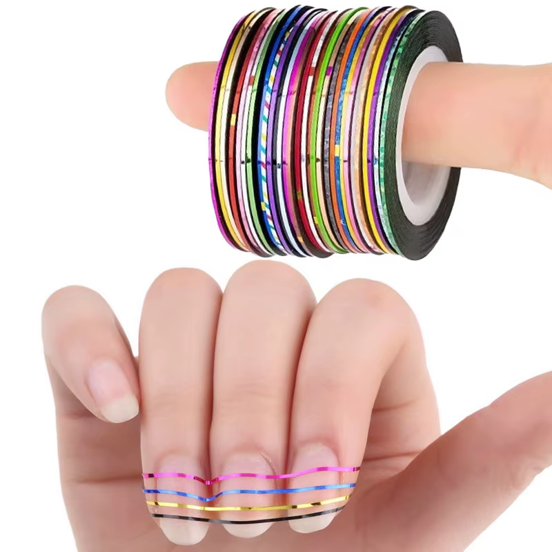 Bande à rayures pour ongles