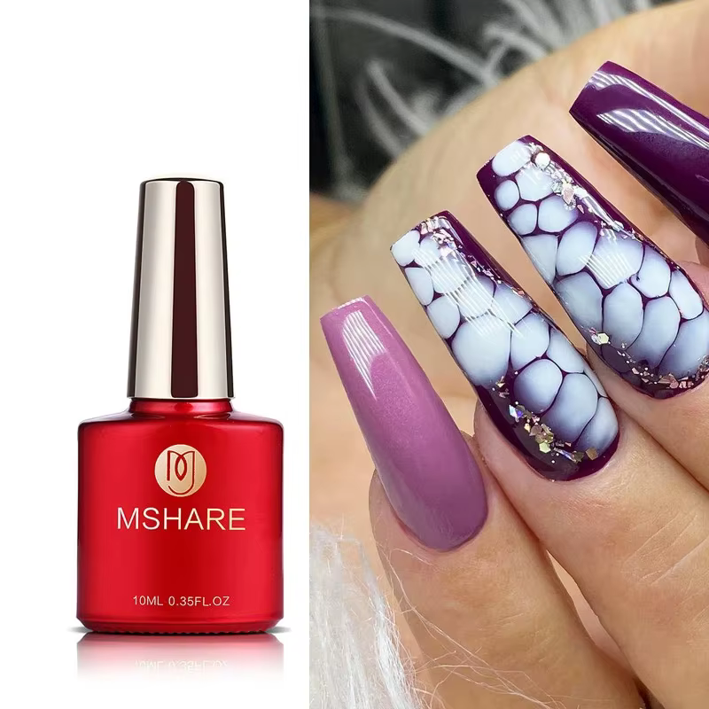 MSHARE Blooming Nails Gel Laque Soak Off Gel à effet d'épandage LED UV